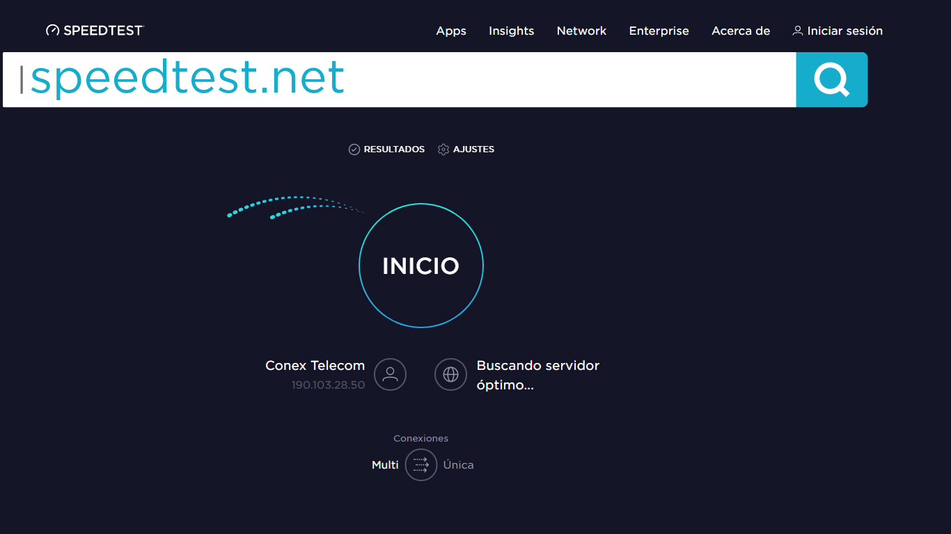Test de velocidad de internet