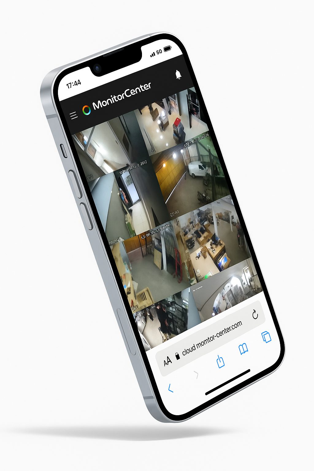monitorcenter-app-movil telefono con aplicacion de monitorcenter