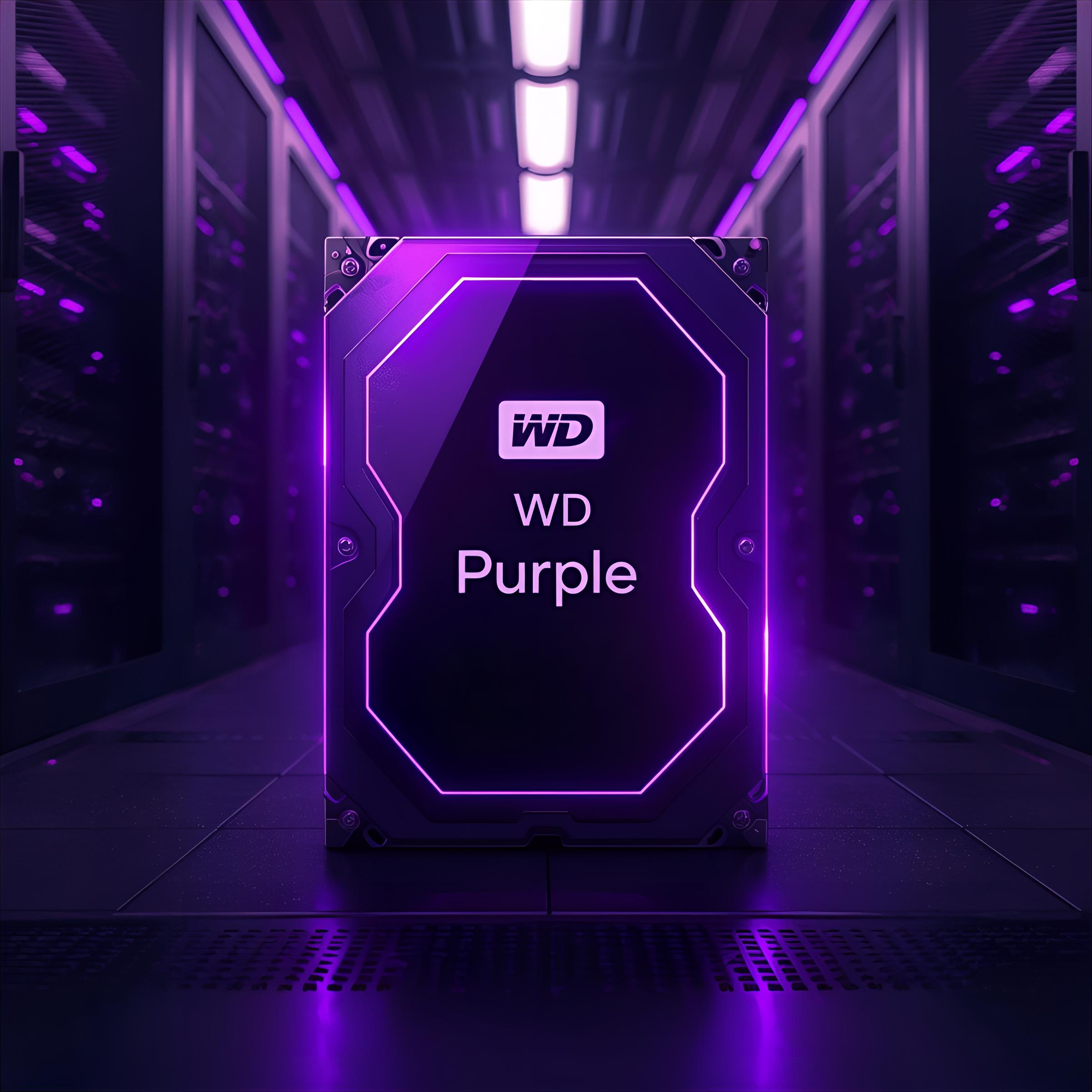 un disco rigido tipo purple WD