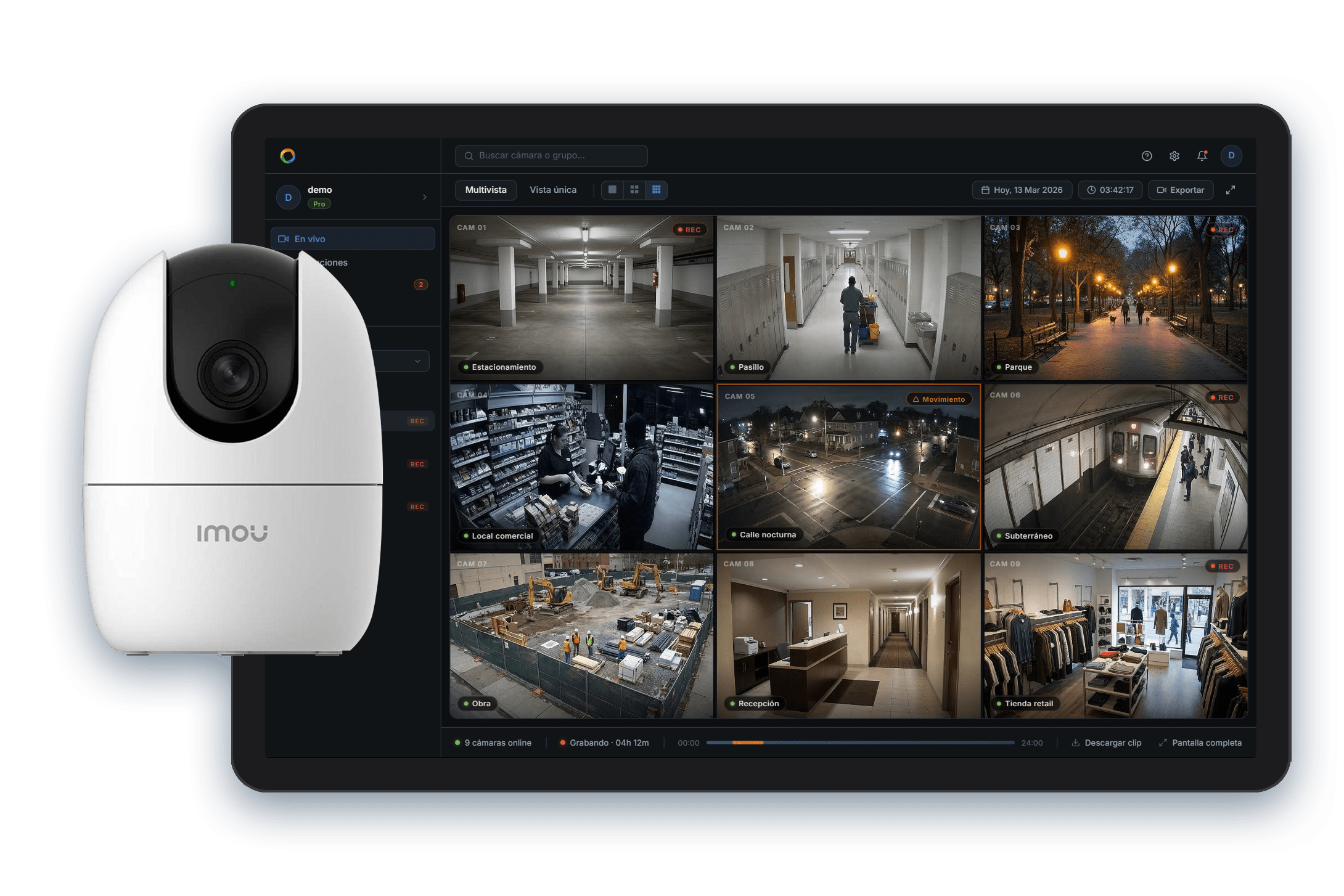 Camaras IMOU conectadas a MonitorCenter a traves de DVR Dahua