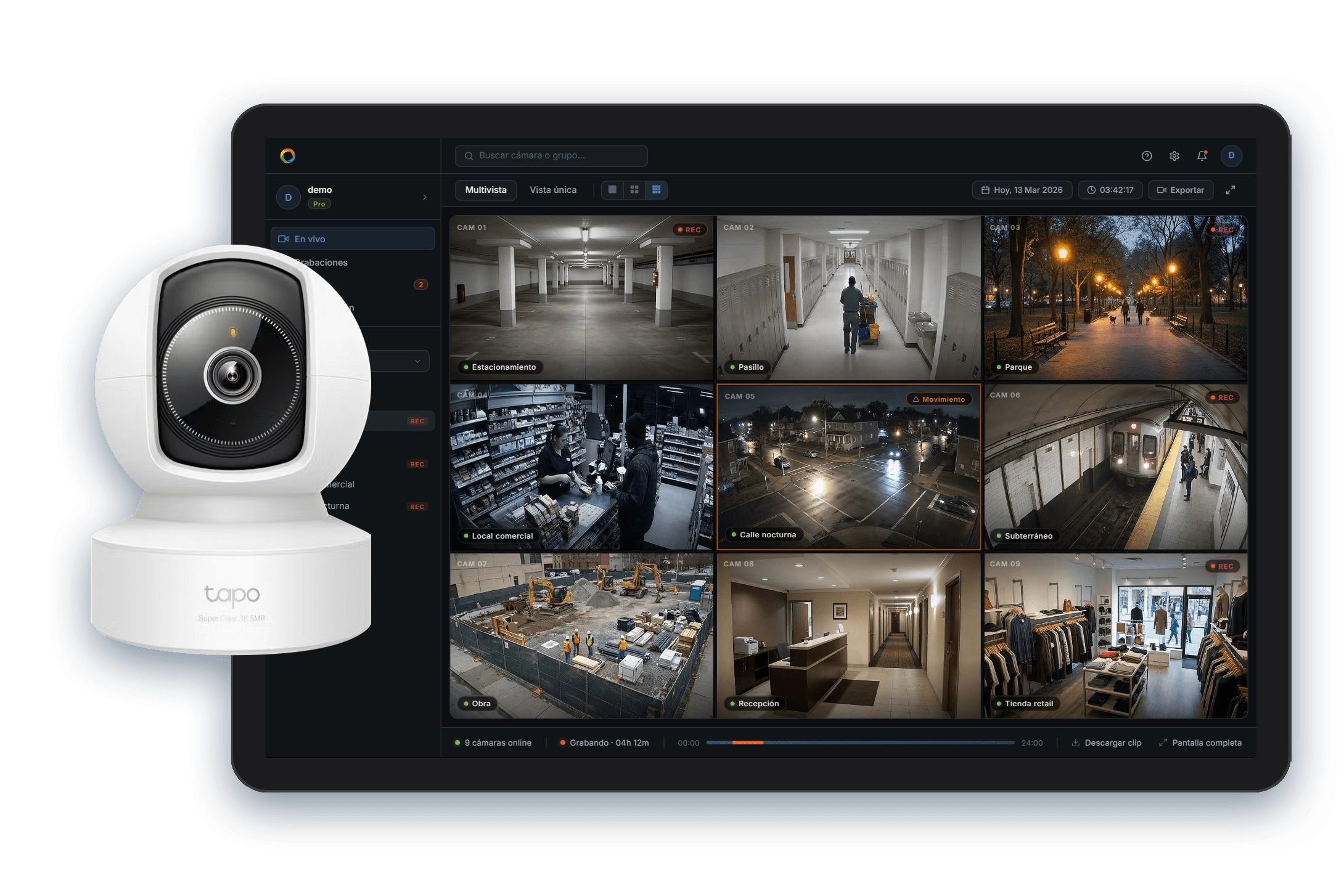Camaras TP-Link Tapo conectadas a MonitorCenter en la nube