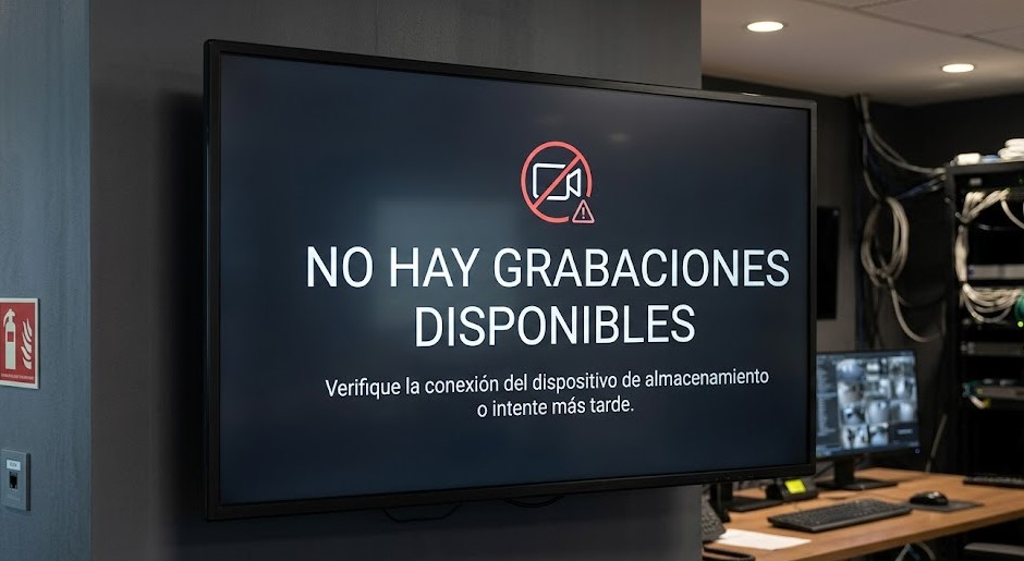 sin acceso a grabaciones del DVR